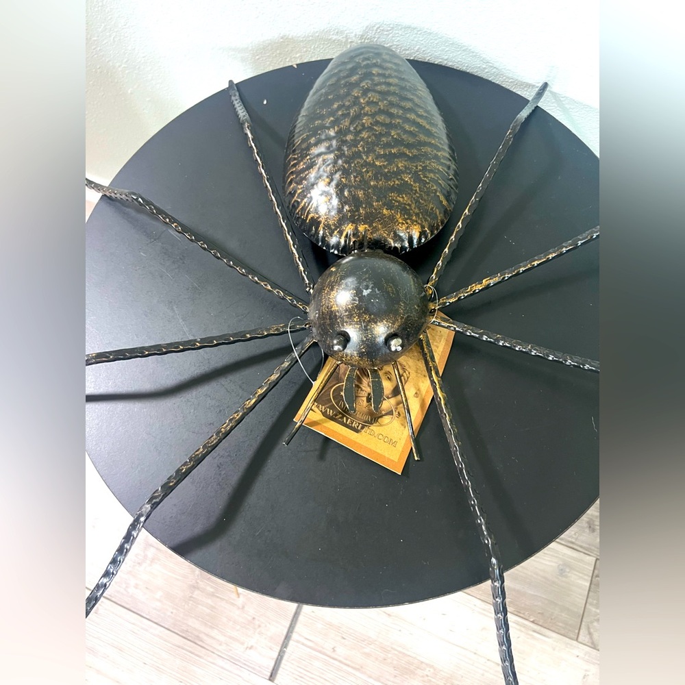 NWT Zaer Limited Two Large Brass Metal Halloween Spider Wall Decor Out/Indoor - Picture 9 of 12